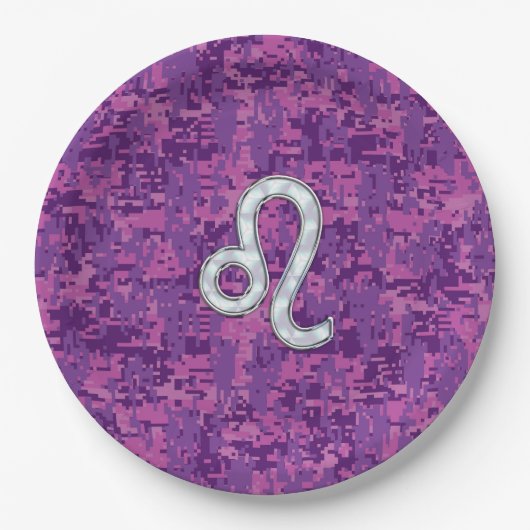 Assiettes En Carton Connexion Leo Zodiac sur Camion numérique Fuchsia  (Devant)