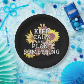 Assiettes En Carton Conserver le calme et quelque chose de Plante - Ga (Fête)
