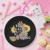 Assiettes En Carton Conserver le calme et quelque chose de Plante - Ga (Fête)