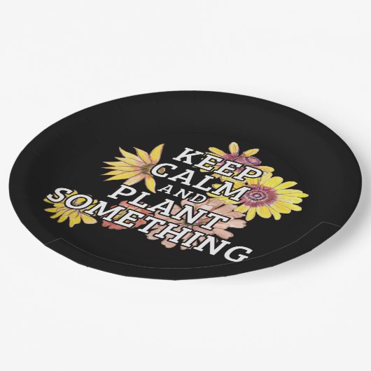 Assiettes En Carton Conserver le calme et quelque chose de Plante - Ga (Angle)