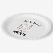 Assiettes En Carton Considérez-vous averti chat mal (Angle)