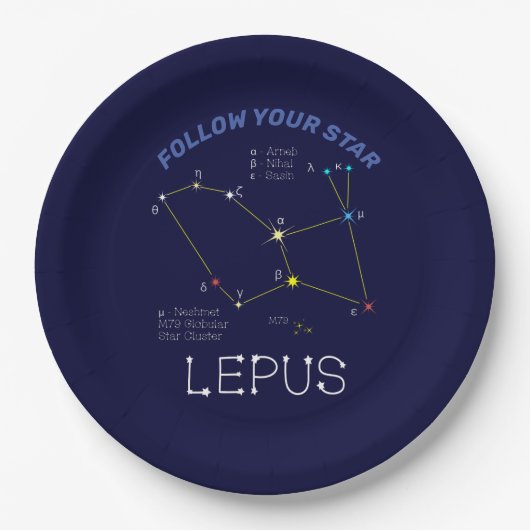 Assiettes En Carton Constellation de l'hémisphère sud (Devant)