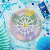 Assiettes En Carton Constellations des flocs de neige (Fête)
