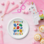Assiettes En Carton Constructeur de briques Blocs amusants Bâtiment Ma (Fête)