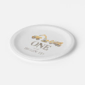 Assiettes En Carton Construction 1ère Plaques de fête d'anniversaire (Angle)