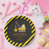 Assiettes En Carton Construction Anniversaire Fête Fermer La Route (Fête)