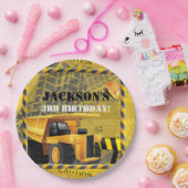 Assiettes En Carton Construction Anniversaire piste des pneus (Fête)