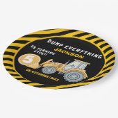 Assiettes En Carton Construction Birthday 5 Party | Excavator (Angle)