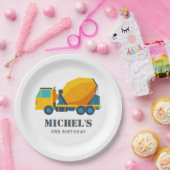 Assiettes En Carton Construction Camion Anniversaire Décor (Fête)