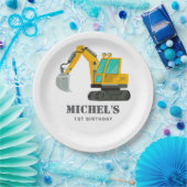 Assiettes En Carton Construction Camion Anniversaire Décor (Fête)