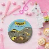 Assiettes En Carton Construction Camions Thème du site Anniversaire Fê (Fête)