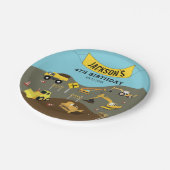 Assiettes En Carton Construction Camions Thème du site Anniversaire Fê (Angle)