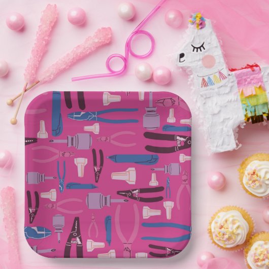 Assiettes En Carton Construction d'outils Fête électrique, Electricien (Fête)