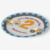 Assiettes En Carton Construction Dump Truck (Angle)