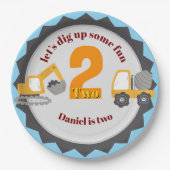 Assiettes En Carton Construction Dump Truck (Devant)