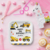 Assiettes En Carton Construction Enfants N'importe quel âge Anniversai (Fête)
