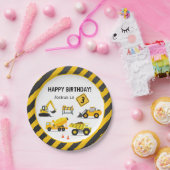 Assiettes En Carton Construction Joyeux Enfants Anniversaire N'Importe (Fête)