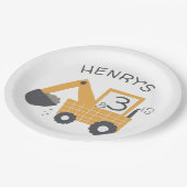 Assiettes En Carton Construction Petit Constructeur de Digger Annivers (Angle)