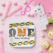 Assiettes En Carton Construction Vehicles First Birthday Dump Truck (Fête)