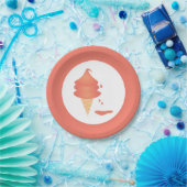 Assiettes En Carton Conteau de crème glacée trempé (Fête)