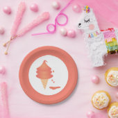 Assiettes En Carton Conteau de crème glacée trempé (Fête)