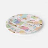 Assiettes En Carton Contenants à base d'ingrédients colorés rétro (Angle)