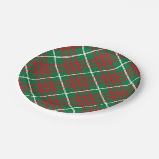 Assiettes En Carton Contrôle vert et rouge (Angle)