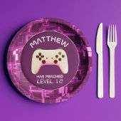 Assiettes En Carton Contrôleur de jeu Ado Garçons Joueur fête d'annive