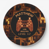 Assiettes En Carton Contrôleur de jeu vidéo orange (Devant)