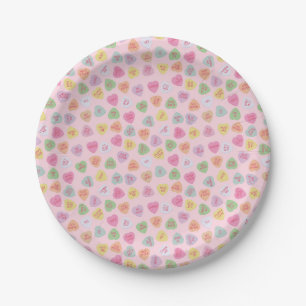 Assiettes En Carton Conversation colorée Coeurs Plaques en papier