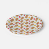 Assiettes En Carton Cookie Cute Kawaii Gingerbread Hommes (Angle)