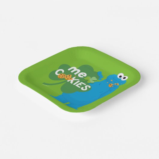 Assiettes En Carton Cookie Monster | Amour shamrock (Angulaire)