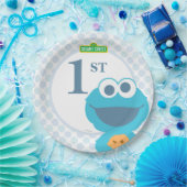 Assiettes En Carton Cookie Monster Baby Anniversaire (Fête)