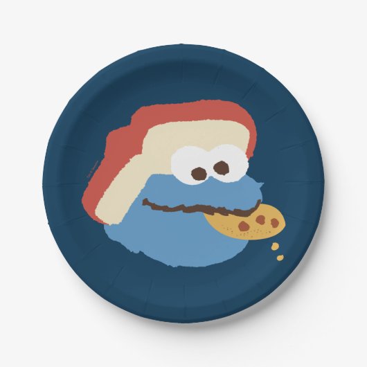 Assiettes En Carton Cookie Monster Camp Cookies (Devant)