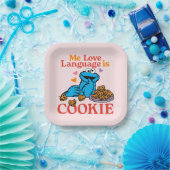 Assiettes En Carton Cookie Monster | Citation de la Saint Valentin (Fête)