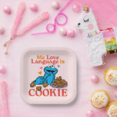 Assiettes En Carton Cookie Monster | Citation de la Saint Valentin (Fête)