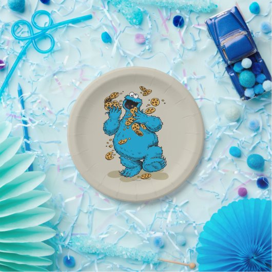 Assiettes En Carton Cookie Monster Crazy Cookies (Fête)