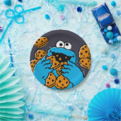 Assiettes En Carton Cookie Monster Eating All the Cookies (Fête)