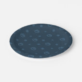 Assiettes En Carton Cookie Monster et Cookies Blue Navy Motif (Angle)