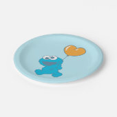 Assiettes En Carton Cookie Monster Heart Balloon (Angle)