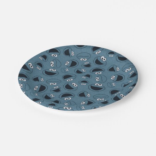 Assiettes En Carton Cookie Monster | Me Motif affamé (Angle)