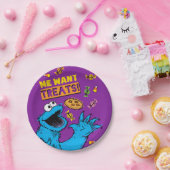 Assiettes En Carton Cookie Monster - Me Wants Traitements (Fête)