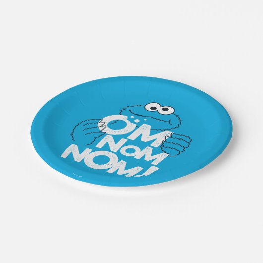 Assiettes En Carton Cookie Monster | Om Nom Nom ! (Angle)