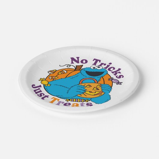 Assiettes En Carton Cookie Monster | Pas de traces juste des traitemen (Angle)