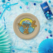 Assiettes En Carton Cookie Monster Retro (Fête)