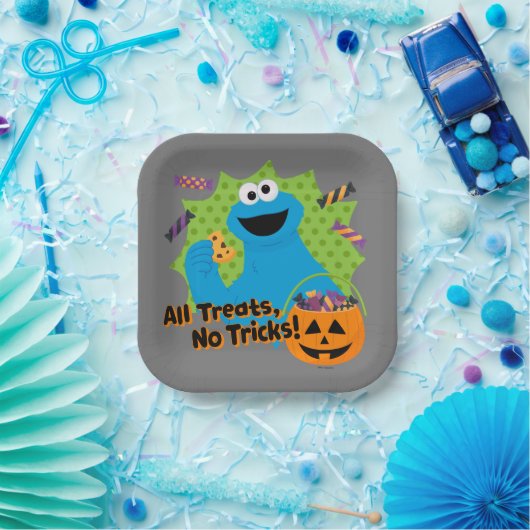 Assiettes En Carton Cookie Monster | Tous Les Traitements, Pas De Truc (Fête)