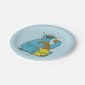 Assiettes En Carton Cookie Monster Vintage (Angle)
