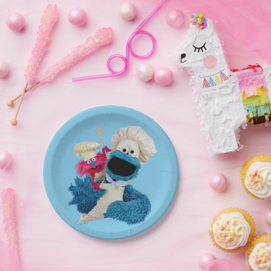 Assiettes En Carton Cookie Monster's Foodie Truck Friends (Fête)