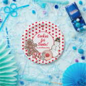 Assiettes En Carton Cookie pour Père Noël Souris de Noël Rouge point p (Fête)