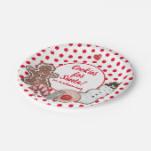 Assiettes En Carton Cookie pour Père Noël Souris de Noël Rouge point p (Angle)